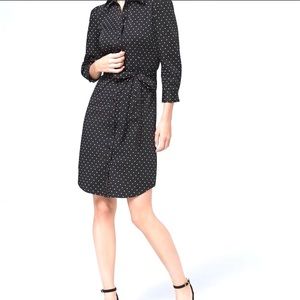 WHBM Polka Dot Dotted Shirt Dress